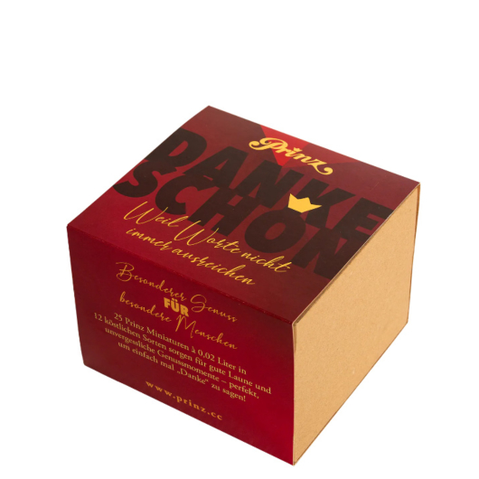 Prinz: Danke-Box Rot Miniaturen-Probierset / 17-41 % vol / 25 x 0,02 Liter-Flasche