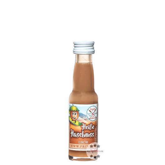Prinz Heiße Haselnuss Likör Miniatur / 16 % Vol. / 0,02 Liter-Flasche