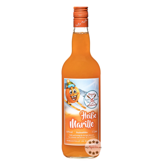 Prinz Heiße Marille, heißer Marillenlikör / 16 % vol / 1,0 Liter-Flasche