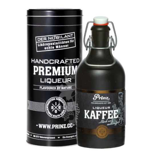 Prinz Nobilant Kaffee Liqueur in Metalldose / 37,7 % vol / 0,5 Liter-Flasche