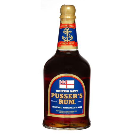 Pusser's British Navy Rum Original Admirality Blue Label / 40 % Vol. / 0,7 Liter-Flasche