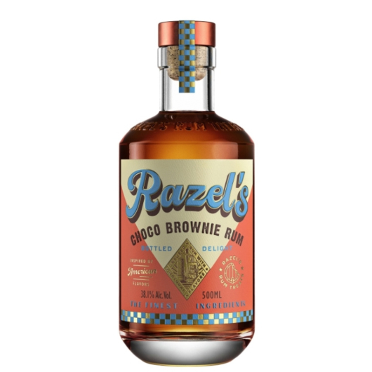 Razel's Choco Brownie Rum Likör / 38,1 % vol / 0,5 Liter-Flasche