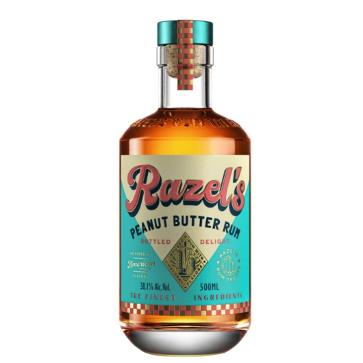Razel's Peanut Butter Rum Likör / 38,1 % vol / 0,5 Liter-Flasche