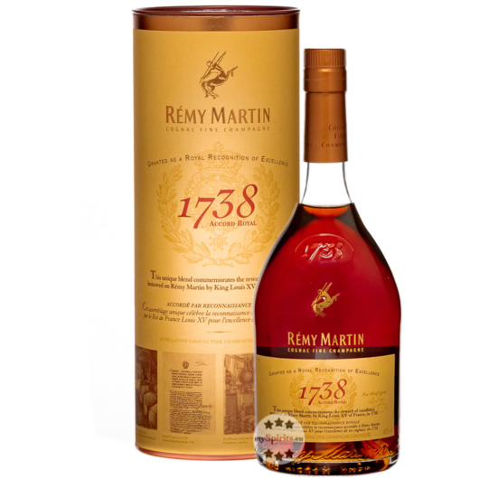 Rémy Martin 1738 Accord Royal Cognac / 40 % Vol. / 0,7 Liter-Flasche in Geschenkdose
