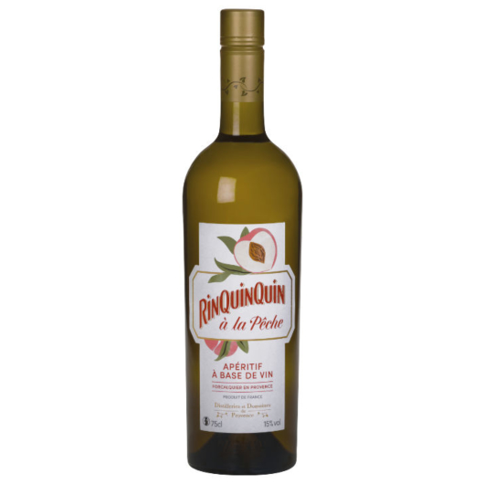 Distilleries et Domaines de Provence: RinQuinQuin à la Pêche Apéritif / 15 % vol / 0,75 Liter-Flasche