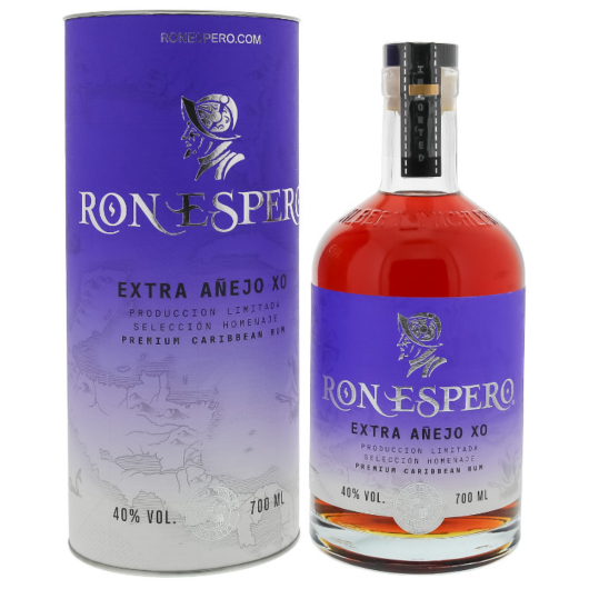 Ron Espero Extra Anejo XO Rum / 40 % Vol. / 0,7 Liter-Flasche in Geschenkdose
