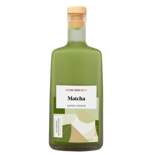 Schladerer Matcha Sahnelikör / 17,5 % vol / 0,5 Liter-Flasche