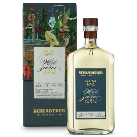 Schladerer Rarität No. 4 Wildschlehe Geist / 43 % vol / 0,5 Liter-Flasche in Geschenkkarton