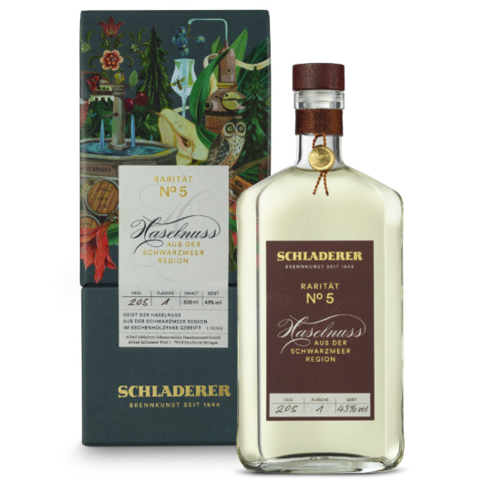 Schladerer Rarität No. 5 Haselnuss Geist / 43 % vol / 0,5 Liter-Flasche in Geschenkkarton