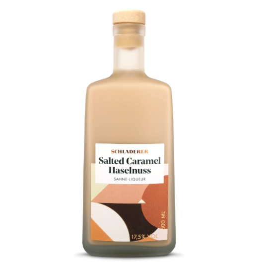 Schladerer Salted Caramel Haselnuss Sahnelikör / 17,5 % vol / 0,5 Liter-Flasche