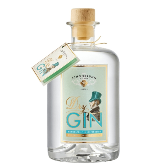 Schönbrunn Dry Gin / 42 % vol / 0,5 Liter-Flasche