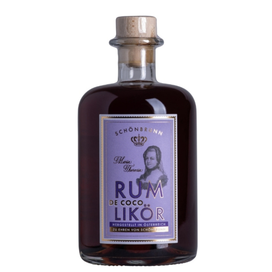 Schönbrunn Maria Theresia Rum de Coco Likör mit Inländerrum / 40 % vol / 0,5 Liter-Flasche