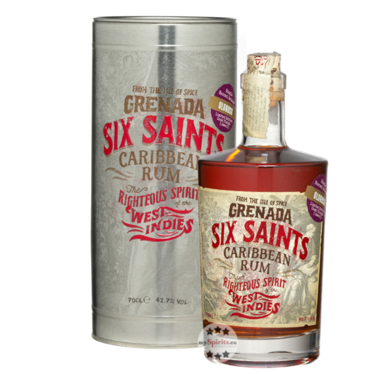 Six Saints Grenada Caribbean Rum Oloroso Finish / 41,7 % Vol. / 0,7 Liter-Flasche in Metalldose