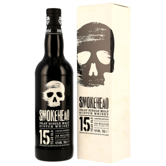 Smokehead 15 Years Old Islay Single Malt Scotch Whisky / 43 % vol / 0,7 Liter-Flasche