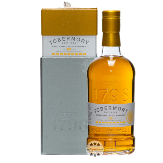 Tobermory 22 Jahre Port Cask Finish Single Malt Whisky / 46,3 % Vol. / 0,7 Liter-Flasche in Geschenkbox