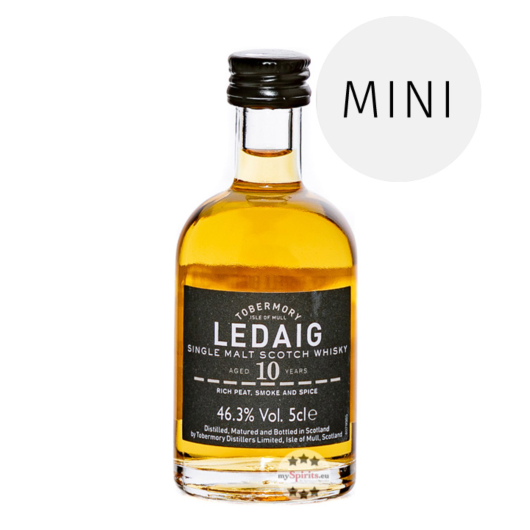 Tobermory Ledaig 10 Jahre Single Malt Scotch Whisky Mini / 46,3 % Vol. / 0,05 Liter-Flasche