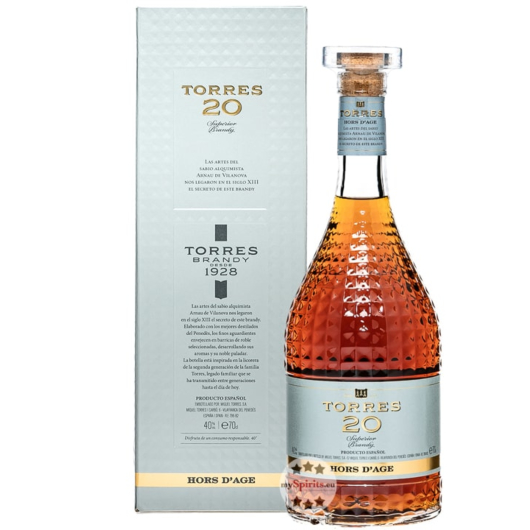Torres: Brandy 20 / 40 % vol / 0,7 Liter-Flasche