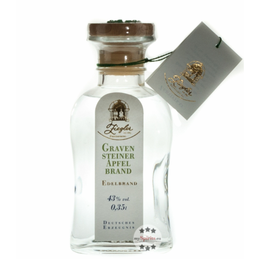 Ziegler Gravensteiner Apfel-Brand - Obst Edelbrand / 43 % vol. / 0,35 Liter-Flasche