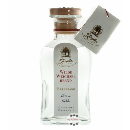 Ziegler Wilde Weichsel - Obst Edelbrand aus wilder Sauerkirsche / 43 % vol. / 0,35 Liter-Flasche