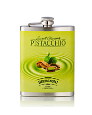 Bertagnolli Flachmann Sweet Dreams Pistacchio Pistazienlikör / 17 % vol / 0,2 Liter-Flasche aus Edelstahl