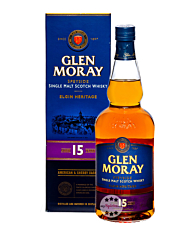 Glen Moray 15 Jahre Speyside Single Malt Scotch Whisky / 40 % Vol. / 0,7 Liter-Flasche in Geschenkbox