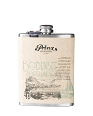 Prinz Flachmann Bodensee - Alte Erdbeere / 41 % vol / 0,2 Liter-Flasche aus Edelstahl
