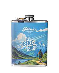 Prinz Flachmann Wandern - Hausschnaps / 34 % vol / 0,2 Liter-Flasche aus Edelstahl