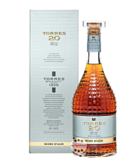 Torres: Brandy 20 / 40 % vol / 0,7 Liter-Flasche und Verpackung
