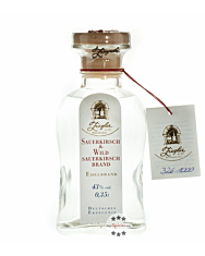 Ziegler Sauerkirsch & Wildsauerkirsch Brand - Obst Edelbrand aus Sauerkirschen und wilder Sauerkirsche / 43 % vol. / 0,35 Liter-Flasche