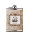 Bertagnolli Flachmann Amaro 1870 / 27 % vol / 0,2 Liter-Flasche aus Edelstahl