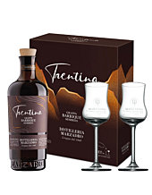Marzadro Set "Insieme Morbida" La Trentina Morbida + 2 Kelche / 41 % Vol. / 0,5 Liter-Flasche