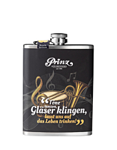 Prinz Flachmann Musik - Birnerla / 34 % vol / 0,2 Liter-Flasche aus Edelstahl