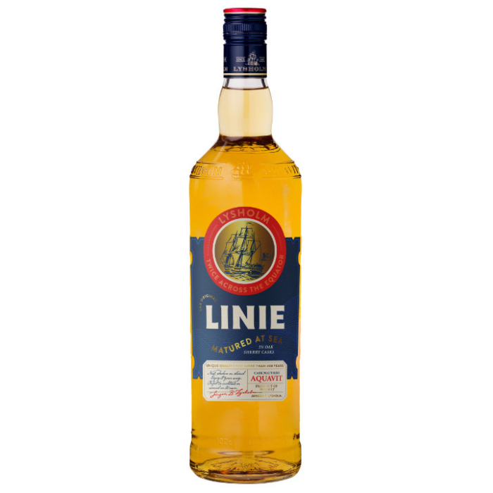 Linie Aquavit – fassgelagerter Kümmelschnaps / 41,5 % Vol. / 1,0 Liter-Flasche