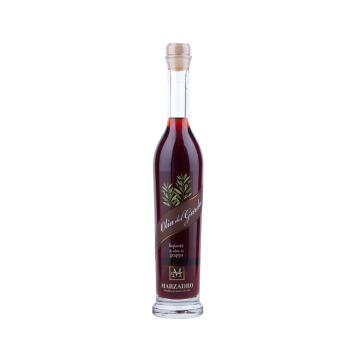 Marzadro: Infusione Olia Del Garda - Olivenlikör aus Grappa / 41 % Vol. / 0,2 Liter-Flasche