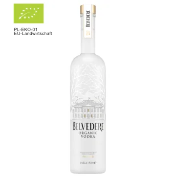 Belvedere Organic Vodka Bio Großflasche mit LED-Licht / 40 % Vol. / 1,75 Liter-Flasche