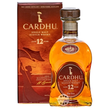 Cardhu Whisky: 12 Years Old Single Malt Scotch Speyside Whisky / 40% Vol. / 0,7 l Flasche