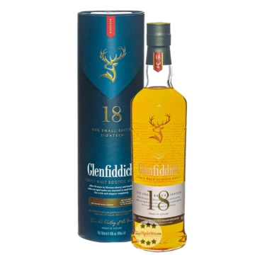 Glenfiddich 18 Jahre Single Malt Scotch Whisky / 40 % Vol. / 0,7 Liter-Flasche in Geschenkbox