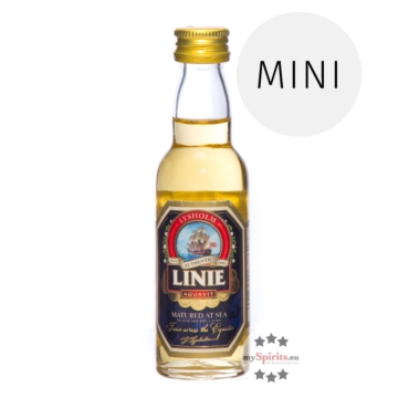 Linie Aquavit Kümmelschnaps Mini / 41,5 % Vol. / 0,05 Liter-Flasche