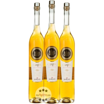 3 x Marcati Grappa Riserva „Il Bacio delle Muse“ / 40 % Vol. / 3 x 1,5 Liter 