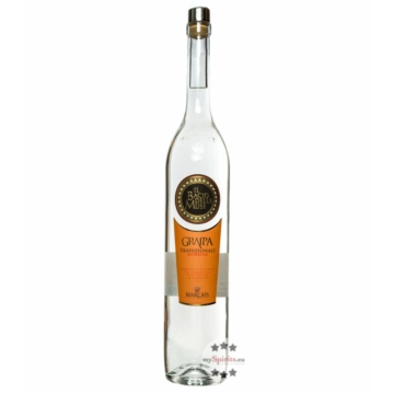 Marcati Grappa Tradizionale Morbida „Il Bacio delle Muse“ / 40 % Vol. / 1,5 Liter-Flasche