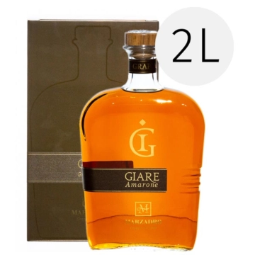 Marzadro Giare Amarone Grappa in Großflasche / 41 % Vol. / 2,0 Liter-Flasche in Geschenkkarton