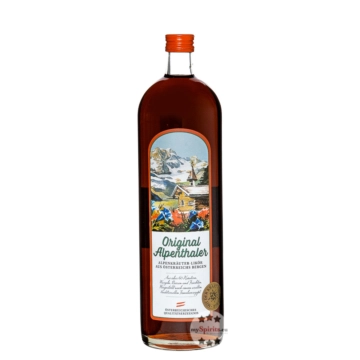 Prinz Alpenthaler: Kräuterlikör mit echten Bergheublumen / 20,5% Vol. / 1,0 Liter - Flasche