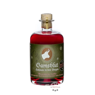 Prinz: Gamsblut Waldbeeren-Likör Winter Edition / 23 % Vol. / 0,5 Liter-Flasche