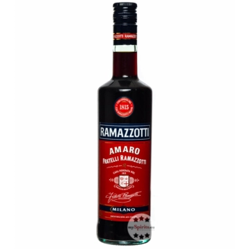 Ramazzotti Amaro Kräuterlikör Set mit Glas / 30 % Vol. / 0,7 Liter-Flasche