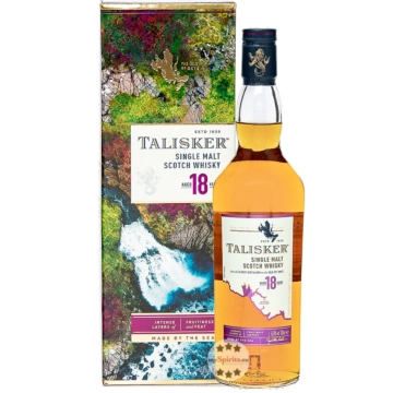 Talisker Aged 18 Years – Single Malt Scotch Whisky / 45,8 % vol. / 0,7 Liter-Flasche in Geschenk-Box