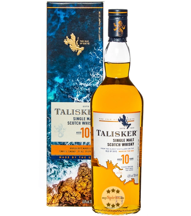 Talisker 10 Years Single Malt Scotch Whisky / 45,8 % vol. / 0,7 Liter-Flasche in Geschenkbox