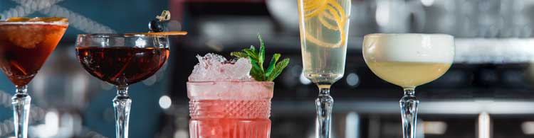 Gin Cocktails und Longdrinks Gin Tonic, Tom Collins, Dry Martini oder Gin Basil Smash, für jeden ist etwas dabei!